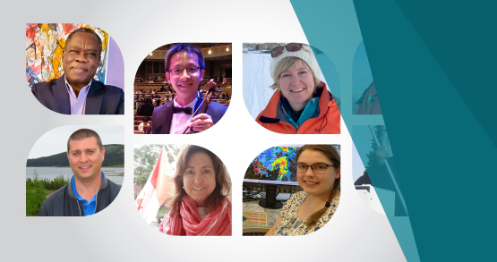 Photo collage of employees who are part of People of Canada’s Weather Service campaign.